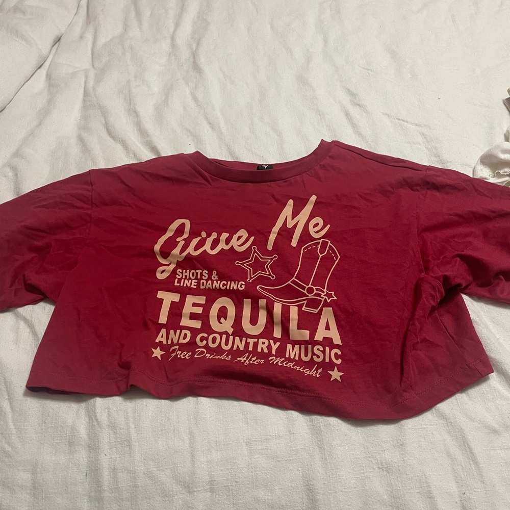 Windsor Red Graphic Crop Top